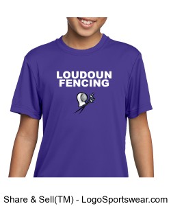 Youth T-Shirt (Purple with mask and epees) Design Zoom